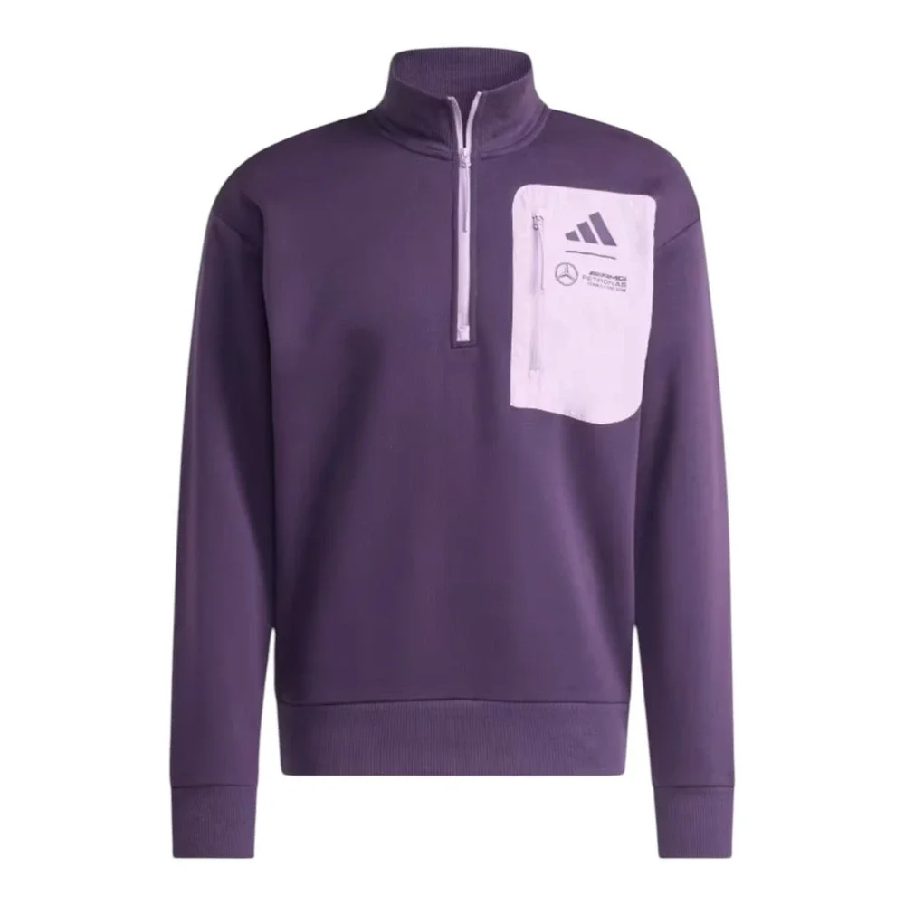 adidas Mercedes AMG Petronas F1 Quarter Zip Pullover Mens Large NWT JX8815